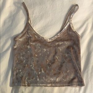 Urban outfitters velvet crop top